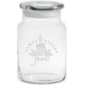 26 Oz. Apothecary Jar w/ Flat Lid - Etched